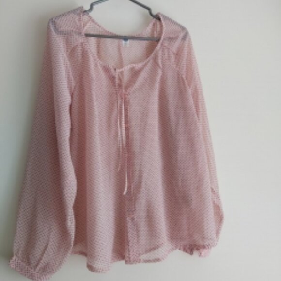 OLD NAVY BLOUSE . PINK. SMALL DIAMOND PATTERN. NEW. SIZE XXL - Picture 3 of 3